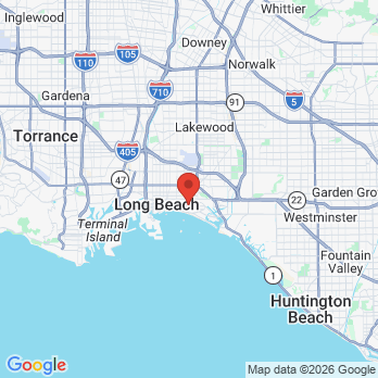 Map to Beach Heights Dentistry office in Long Beach, CA