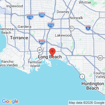Map to Long Beach Dental Studio office in Long Beach, CA