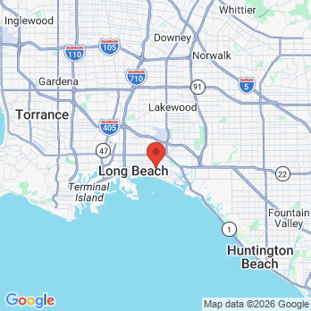 Map to A Belmont Dental Care office in Long Beach, CA