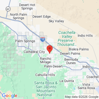 Map to Country Club Dentistry office in Rancho Mirage, CA