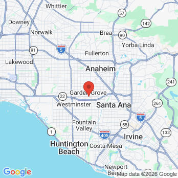 Map to James J Hong, DDS INC  office in Garden Grove, CA