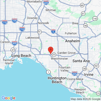 Map to Coast Dental Group/ Clara Nguyen DDS office in Garden Grove, CA