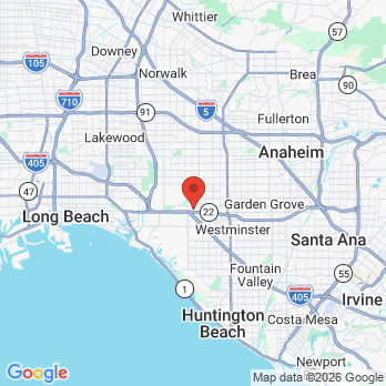 Map to Jin Y. Kim, DDS office in Garden Grove, CA
