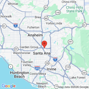 Map to Town & Country Dental Center office in Orange, CA