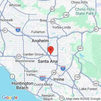 Map to Dr. Mark A. George office in Orange, CA