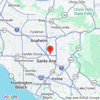 Map to 845 w la veta ave office in Orange, CA