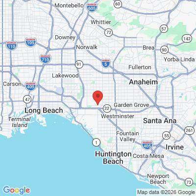 Map to Uplift Dental and Orthodontics office in Garden Grove, CA