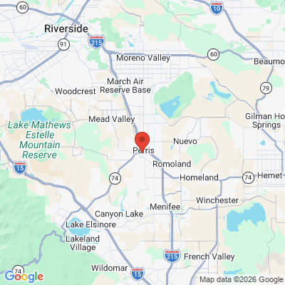 Map to  office in Perris, CA