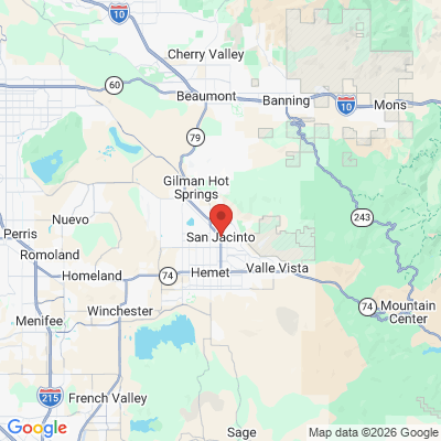 Map to  office in San Jacinto, CA