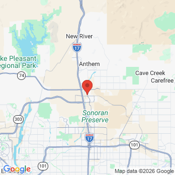 Map to North Valley Family Dentist office in Phoenix, AZ