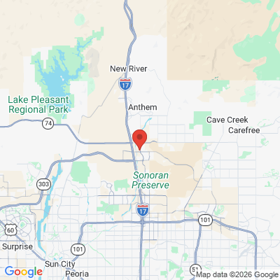Map to North Valley Family Dentist office in Phoenix, AZ