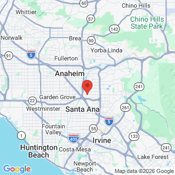 Map to Sunkist Dental Office office in Orange, CA