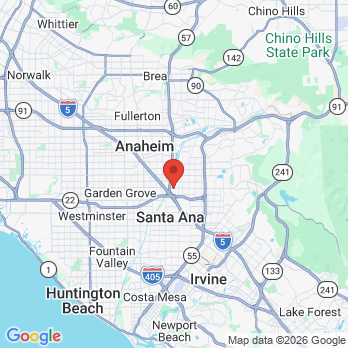 Map to Dr. Patrick Kha Le office in Orange, CA