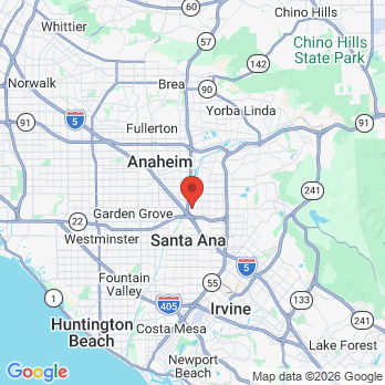 Map to Preferred Dental Care  office in Orange, CA