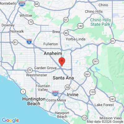 Map to Preferred Dental Care  office in Orange, CA