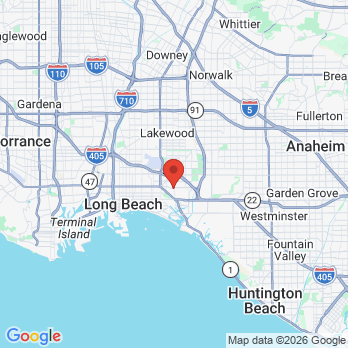 Map to Long Beach Dental Health office in Long Beach, CA