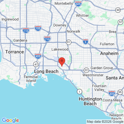 Map to Long Beach Dental Health office in Long Beach, CA