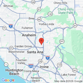 Map to David Lester DDS office in Orange, CA