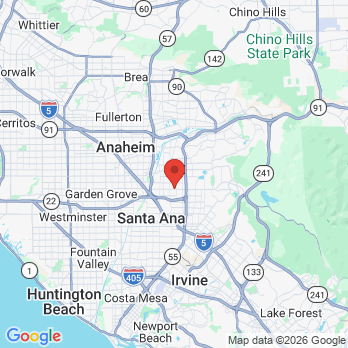 Map to Dr.Christopher Fotinos DDS office in Orange, CA