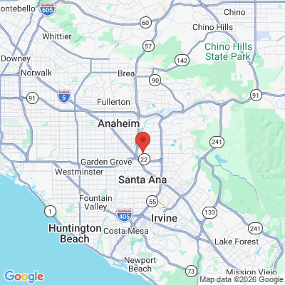 Map to Doan Dental office in Orange, CA