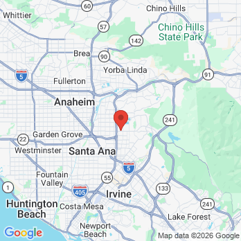 Map to Oscar E Brandi DDS Dental office in Orange, CA