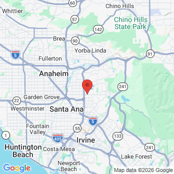 Map to TruCheck Health office in Orange, CA
