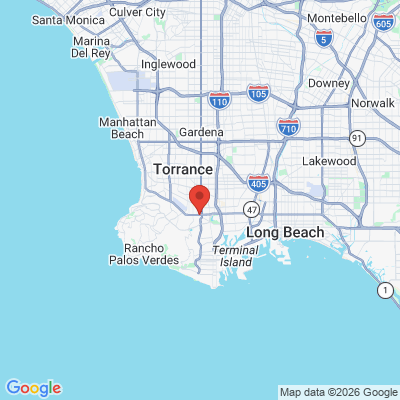 Map to Washington Dental  office in Lomita, CA