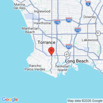 Map to Washington Dental Group office in Lomita, CA