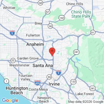 Map to Michelsen Dental office in Orange, CA
