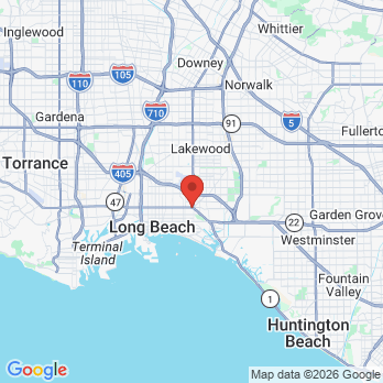 Map to Long Beach orthodontics and Children Dentistry office in Long Beach, CA