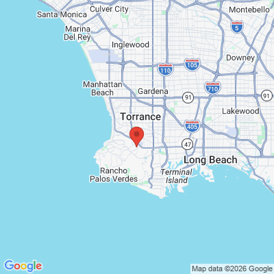 Map to Hillside Dentistry and Orthodontics office in Torrance, CA