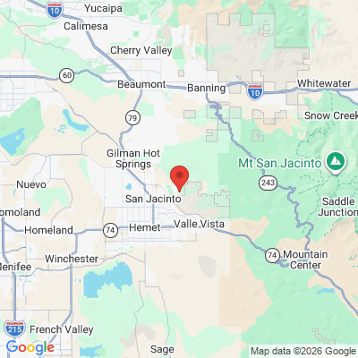 Map to  office in San Jacinto, CA
