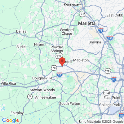 Map to  office in Lithia Springs, GA