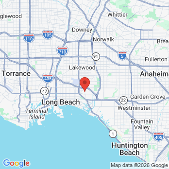 Map to Mark A Garlington DDS office in Long Beach, CA