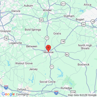 Map to  office in Monroe, GA