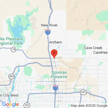 Map to Desert Kids Dentistry office in Phoenix, AZ