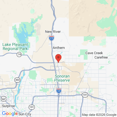 Map to Carefree Smiles Dentistry office in Phoenix, AZ