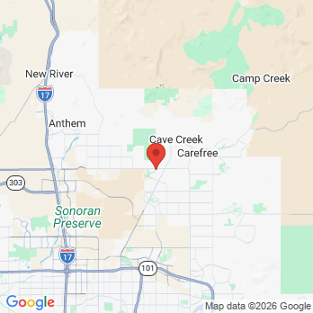 Map to Beckham Dental office in Cave Creek, AZ