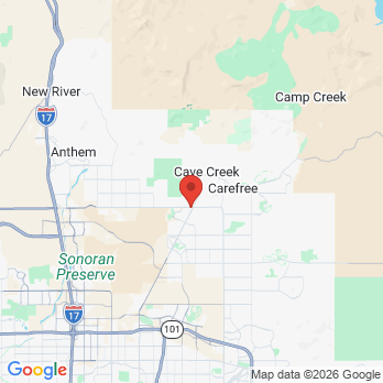 Map to Black Mountain Dental Care office in Cave Creek, AZ