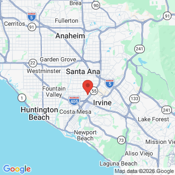 Map to Dr. Samira Amini, DDS office in Santa Ana, CA