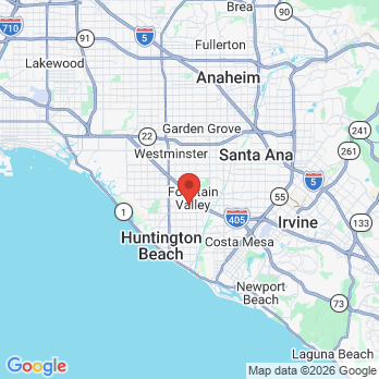 Map to Nagel Dentistry office in Fountain Valley, CA