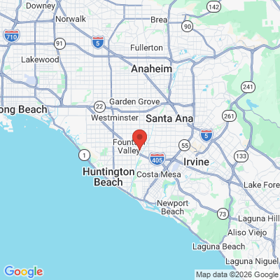 Map to Fountain Valley office in Fountain Valley, CA