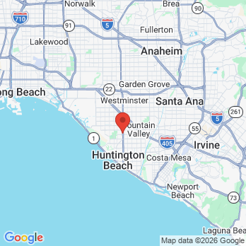 Map to O.C. Specialty Endodontics Dental Group office in Huntington Beach, CA