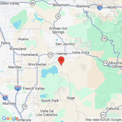 Map to  office in Hemet, CA