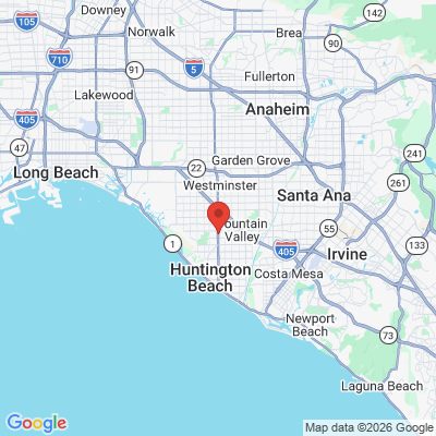 Map to Beach Family & Cosmetic Dentistry office in Huntington Beach, CA