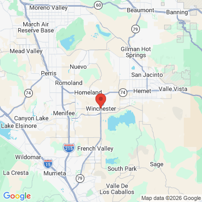 Map to  office in Winchester, CA