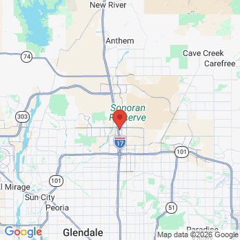 Map to All in One Benso Family Dental office in Phoenix, AZ