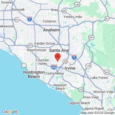Map to Lucero Dental Group office in Santa Ana, CA