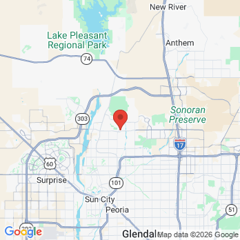 Map to Dentist of Peoria office in Peoria, AZ