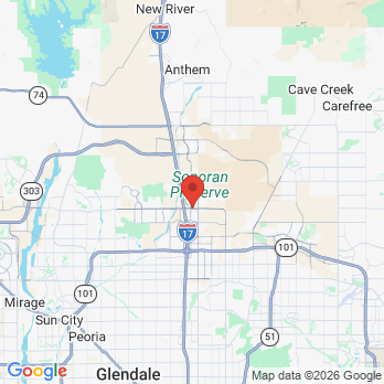 Map to Norterra Dental Group & Orthodontics office in Phoenix, AZ